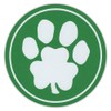 Luck of The Irish - Green Dog Paw Clover Print
