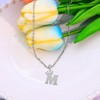 Hcvone Initial Silver Necklace Charm Choker Jewellery Birthday Christmas Letter