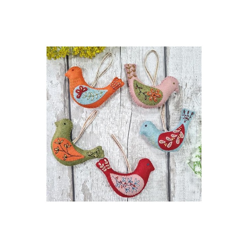 Corinne Lapierre Folk Birds Felt Craft Kit,Multi,Small