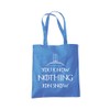 You Know Nothing Jon Snow Tote Bag - cornflower blue