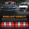 XRIDONSEN 2x 17 inch Red White Emergency Lights for Vehicles