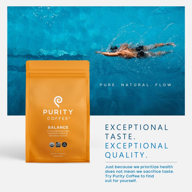 Purity Coffee BALANCE 2/3 Decaf Medium Roast Whole Bean Coffee
