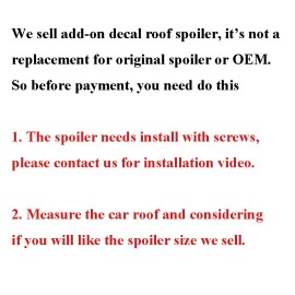 MUTUSAISI Carbon Fiber Style Universal Rear Roof Spoiler Wing For SUV Hatchback Wagon