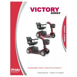 Pride Mobility OWNER'S MANUAL - Hard Copy - Pride Victory 10 Scooter