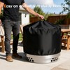 Rilime Fire Pit Cover,30 x 25 Inch Round Propane Firepit