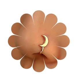 Erimberate Punk Nose Ring Gold Moon Clip On Nose Ring Crescent Moon Non Piercing Nose Ring Half Moon Nose Ring Hoop Jewelry for Women