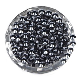 LPBeads 700 Pieces SS30 Jet Hematite Hotfix Rhinestones Flatback Round Crystal Glass Rhinestones Gems for Crafts Nail Face Art Clothes Shoes Bags DIY