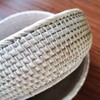 Wash White Round Rattan Bowl Basket,White Decorative Handmade Wicker Key