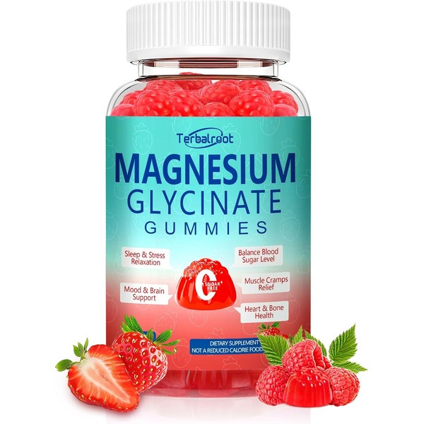 Natural Magnesium Glycinate Gummies 400mg – Sugar-Free Chewables with L-Threonate