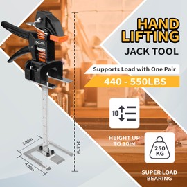 Labor Saving Arm Jack 2 Pack, Multifunctional Furniture Lifter Jack Raised by 10", Hand Lifting Tool Jack for Wall Tile Locator, Cabinet Jack and Board Lifter