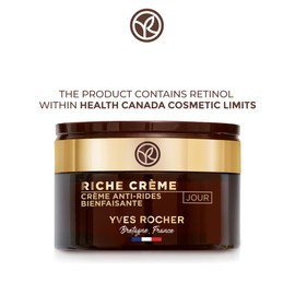 Yves Rocher Face Moisturizer Riche Crème Comforting Day Cream for Mature Skin, with precious Rose oils, 50 ml jar (Day Cream)