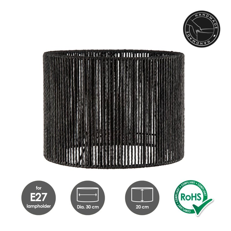 Home Sweet Home Paper Rope Lampshade | Cylinder | 30/30/20