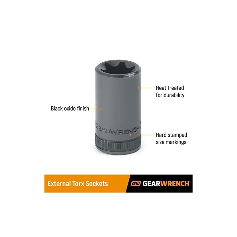 GEARWRENCH 1/2" Drive External Torx Socket, E18 - 80669D