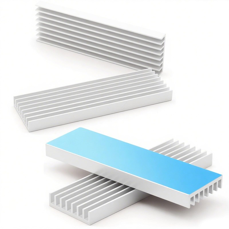 4個アルミニウム脱熱器, 導熱接着シート付き熱暴走対策 冷却ラジエーターフィンCPU ICチップ 回路基板に適用