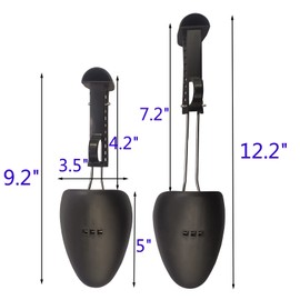 WOCTDTHW Shoe Trees for Sneakers 12 Pairs Black Shaper Plastic Men Shoe Stretcher Shape Boot Holder