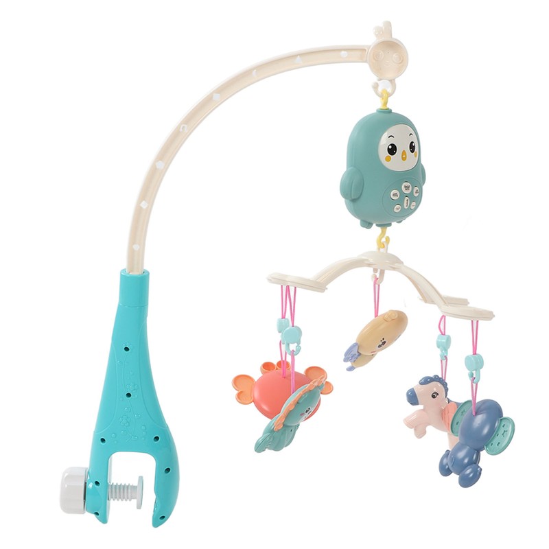Baby Crib Mobile with Music Lights 360 Degree Rotation Timing