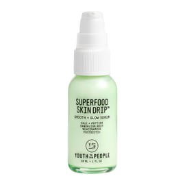 Suero facial Superfood Skin Drip Smooth  Glow Barrier con col rizada, péptidos, niacinamida y ceramidas. Fortalece la barrera cutánea y unifica el... 