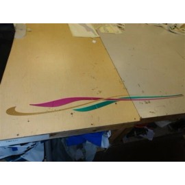 RINKER CAPTIVA DECAL GOLD / PINK / TEAL 60" X 5" MARINE BOAT