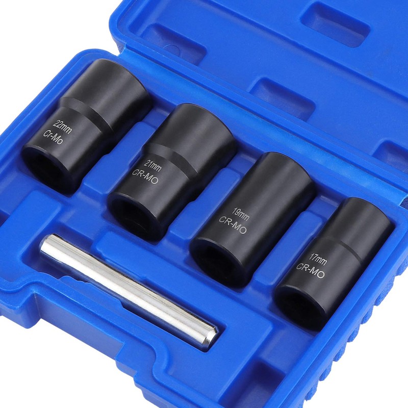 WiMas 5-piece nut remover set, nut extractor, screw extractor, left