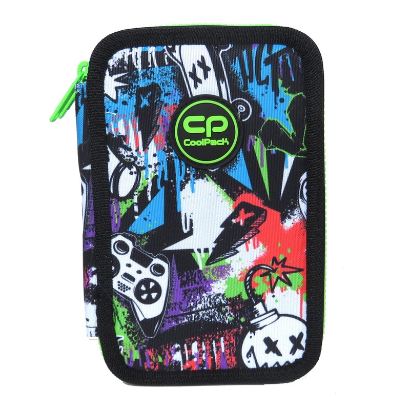 CoolPack PEEK A Boo XXL Pencil Case, 3-Compartment School Pencil