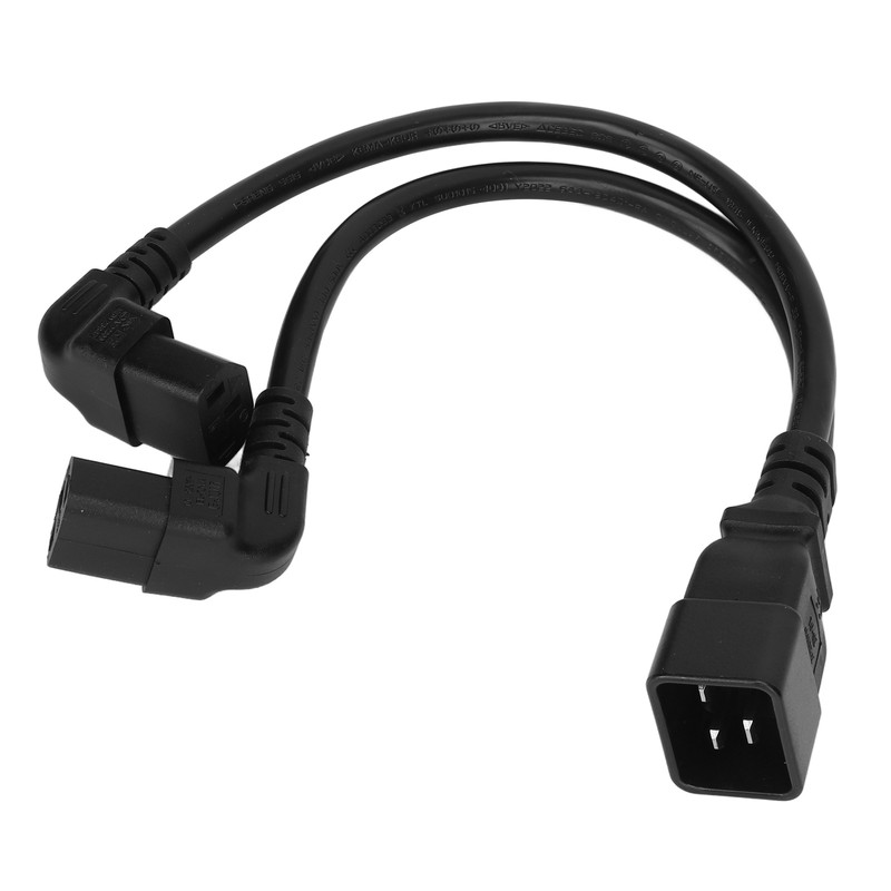 IEC320 C20 to Dual C13 Cord 1 in 2 Out