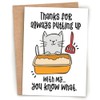 Funny Cat Mom or Cat Dad Card From Pet Cat