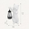 mikilov Cat Resin Statue with Solar Lantern (Hand) - Outdoor