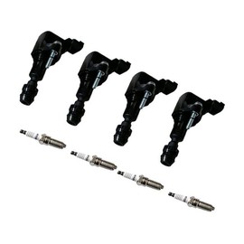 Ignition Coil and Iridium Spark Plug Kit - 8-Piece - Compatible with 2010-2017 Chevy Equinox 2.4L 4-Cylinder