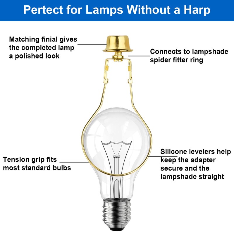 2 PACK Lamp Shade Light Bulb Clip Adapter, WEAVERBIRD Lamp