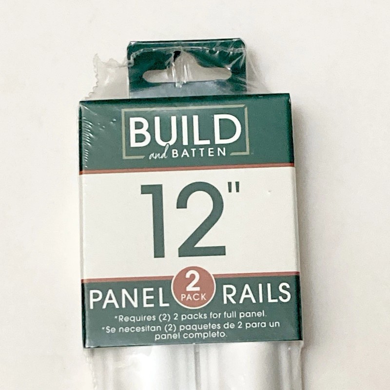 Build and Batten 2-Pack 12" Wall Panel Rail Kit White