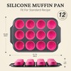 BRONYPRO Silicone Muffin Pans for Baking with Metal Frame, Egg