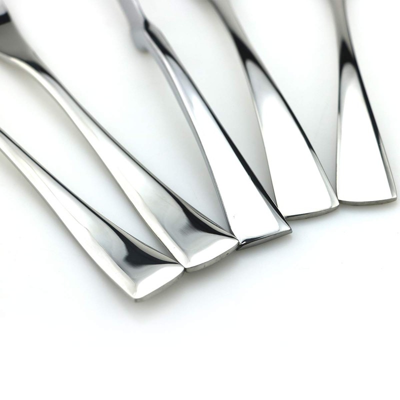 JASHII 18/10 Stainless Steel 20 Piece Mirror Polished Silver Flatware