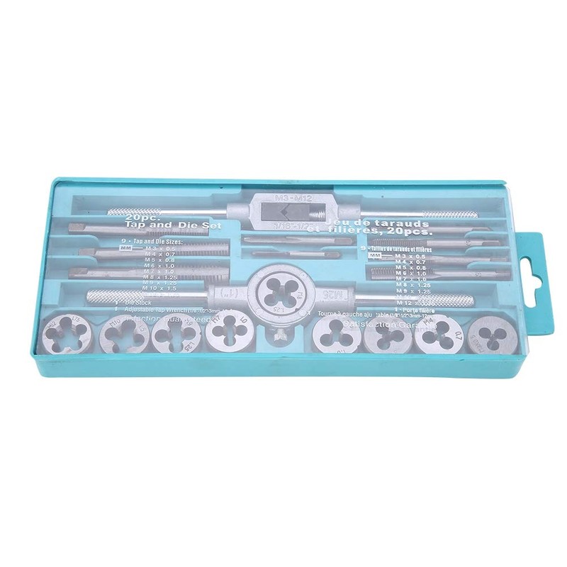 Steel Tap and Drill Set 20 Pieces Tap Die Set
