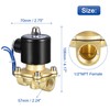 sourcing map Brass Electric Solenoid Valve, 1/2" NPT 12VDC Air