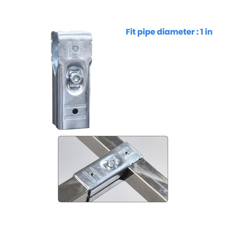 2 Pcs 1" x 1" 2 Way End Rails Square
