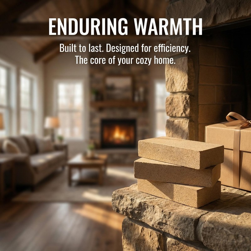 3-Pack Fire Bricks for Wood Stove Fireplace, 9"x4.5"x1.25" 2700°F Cuttable