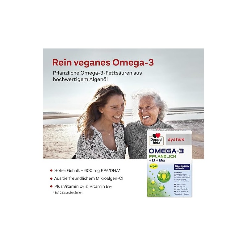 Doppelherz System Omega-3 Plant - Algae Oil - Vitamin D