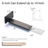 LEOPO 6/8/10 Inch Adjustable T Shelf Brackets 6-Pack,1/5'' Thick Heavy