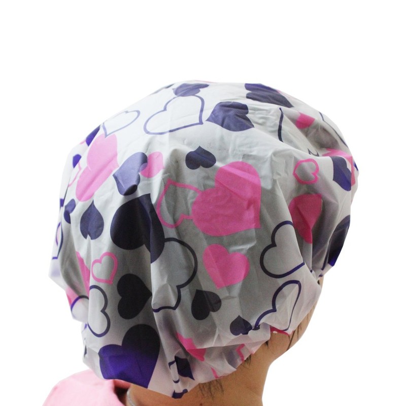 LJY 13 Pieces Assorted Shower Caps Elastic Waterproof Plastic Bathing