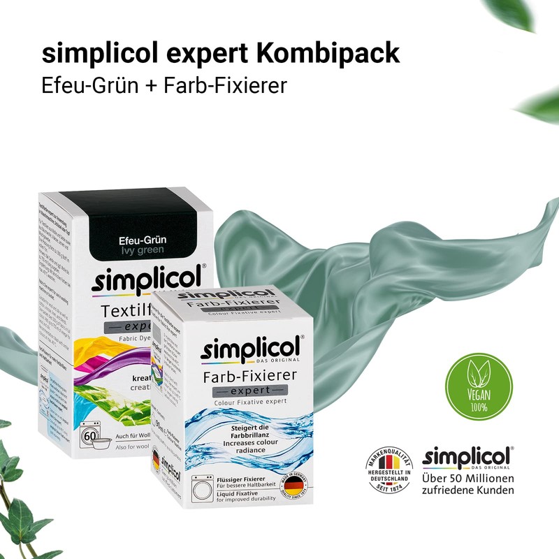 Simplicol Expert Textile Paint + Colour Fixer Combo Pack