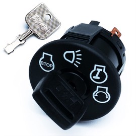 HD Switch Ignition Key Switch for John Deere Tractor LA LA100 LA105 LA110 LA115 LA120 LA125 LA130 LA135 LA140 LA145 LA150 LA155 LA165 LA175 & More - Mower Starter KeySwitch w/2 Keys & Free Keychain
