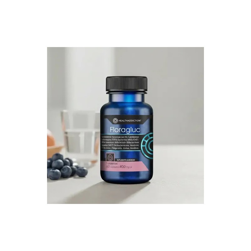 Healthaddiction Probióticos Glucosa Floragluc Apoyo Digestivo Control Biotina Magnesio Cromo