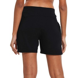 BALEAF Women's 5" Lightweight Cotton Yoga Shorts Athletic Sweat Lounge Pajama Casual Summer Beach Shorts with Pockets Black Size XXL