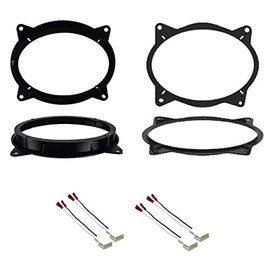 6x9" Front and Rear Car Stereo Speaker Install Adapter Mount Bracket Plates and Speaker Wire Connectors for 2012 2013 2014 2015 2016 2017 Toyota Camry