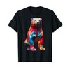 Polar Bear Polygon Animal Art Colourful Graphic Polar Bear T-Shirt,