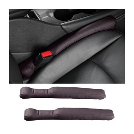 XINLIYA Car Seat Gap Filler, 2 PCS Microfiber Leather Crevice Catcher Plug Drop Blocker, Fill The Gap Between Seat and Console, Stop Things from Dropping Under, Universal for Car SUV Truck (Coffee)