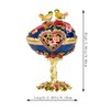 QIFU Hand Painted Faberge Egg Style Decorative Enameled Trinket Box