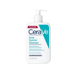 CeraVe Acne Control Cleanser, 2% Salicylic Acid Treatment Formulated With Niacinamide + Ceramides + Oil Absorbing Clay, Gentle Face Wash Helps Clear & Prevent Acne, Fragrance Free, 16 Ounce