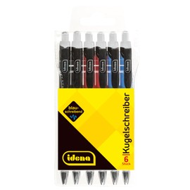 IDENA 500291 Ballpoint Pen (Pack of 6) Blauschreibend