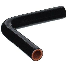 HPS HTSER90-062-075-BLK Silicone High Temperature 4-ply Reinforced 90 degree Elbow Reducer Coupler Hose, 100 PSI Maximum Pressure, 4" Leg Length on each side, 5/8" > 3/4" ID, Black